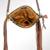 ADBG236 American Darling Handcrafted Western Cross body Bag with Saddle Blanket and Fringes