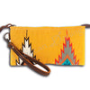 ADBG344 American Darling Western Leather Wristlet Bag with Hand Woven Saddle Blanket