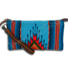 ADBG344 American Darling Western Leather Wristlet Bag with Hand Woven Saddle Blanket