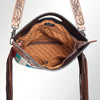 ADBG496 American Darling Hand Tooled Floral & Hand Woven Saddle Blanket Western Clutch Bag