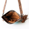 ADBG496 American Darling Hand Tooled Floral & Hand Woven Saddle Blanket Western Clutch Bag