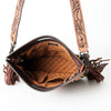ADBG496 American DarlingAztec Wool Crossbody Bag with Hand Tooled Leather & Fringe