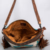 ADBG510 American Darling Signature Cross Body Bag - Hand Tooled Floral Leather & Woven Saddle Blanket