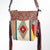 ADBG510 Tooled Leather & Saddle Blanket Crossbody Bag Belle Western Fringe Purse by American Darling