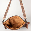 ADBG510 American Darling Tooled Leather & Saddle Blanket Crossbody Bag - Western Fringe Purse