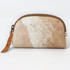 ADBG444 Hair-On Cowhide Leather Coin Purse Western Mini Zip Wallet