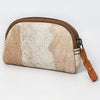 ADBG444 Hair-On Cowhide Leather Coin Purse Western Mini Zip Wallet