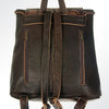 LC-ADBGZ101ACSL Speckled Cowhide Backpack with Hand-Tooled Leather Flap - Western Rodeo Travel Bag