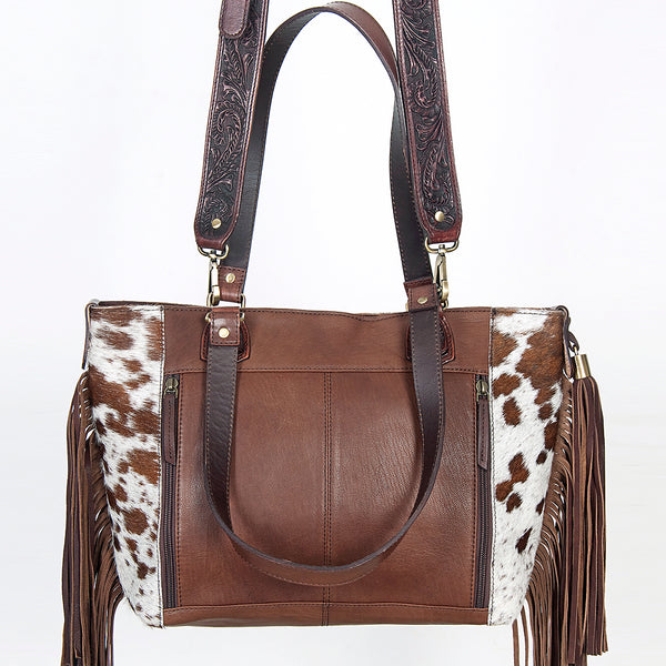 LC-ADBGI103B Tote Hand Tooled Genuine Western Leather Women Bag