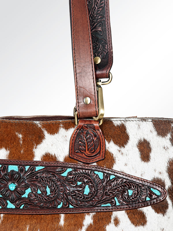 LC-ADBGI103B Tote Hand Tooled Genuine Western Leather Women Bag