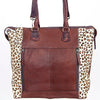 ADBGI105 Western Tote Bag - Genuine Leather & Hair-On Hide with Tooled Detailing