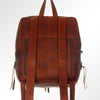 ADBGI109 Western Hair-On Hide Leather Backpack - Genuine Cowhide with Conchos & Fringe Ties