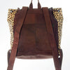 ADBGI110 Tooled Leather Western Backpack - Hair-On Hide with Floral Carving