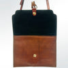 LC-ADBGI115 Hand-Tooled Leather Coin Purse - Western Mini Crossbody with Floral Flap & Fringe