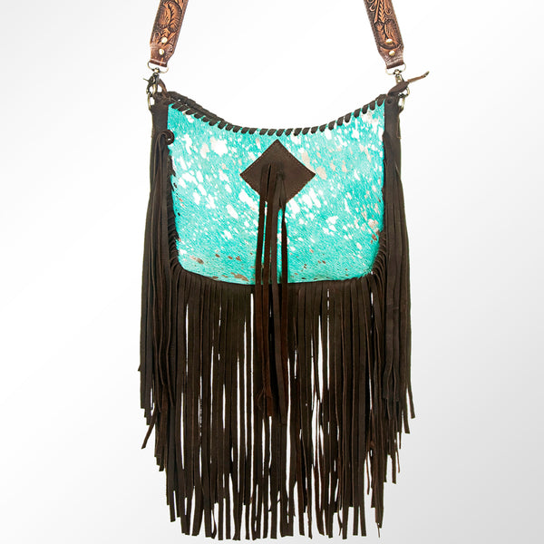 LC-ADBGZ187TRQ Crossbody Hair On Genuine Western Leather Women Bag