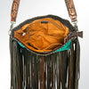 LC-ADBGZ187TRQ Crossbody Hair On Genuine Western Leather Women Bag