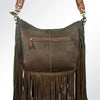 LC-ADBGZ187TRQ Crossbody Hair On Genuine Western Leather Women Bag