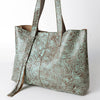 LC-ADBGZ208TRQ Tote Embossed Genuine Western Leather Women Bag