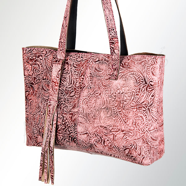 LC-ADBGZ208PK Tote Embossed Genuine Western Leather Women Bag