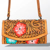 ADBG518 American Darling Hand Tooled Floral Leather Western Crossbody Bag
