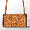 ADBG518 American Darling Hand Tooled Floral Leather Western Crossbody Bag