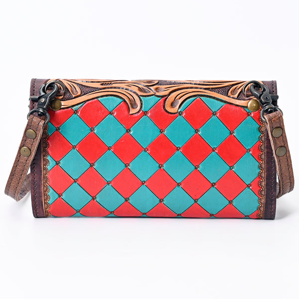 ADBG518 American Darling Hand Tooled Floral Leather Western Crossbody Bag