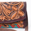 ADBG518 American Darling Hand Tooled Floral Leather Western Crossbody Bag