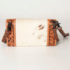 ADBG518 American Darling Hand Tooled Leather & Hair-On Cowhide Western Crossbody Bag