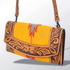 ADBG518 American Darling Hand Tooled Floral & Hand Woven Saddle Blanket Western Crossbody Bag