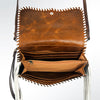 ADBG520 American Darling Hand Tooled Floral Leather Organiser Bag Braided