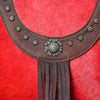 ADBG527RED American Darling Rivetted Concho Red Hair-On Cowhide Western Cross body Bag with Fringes