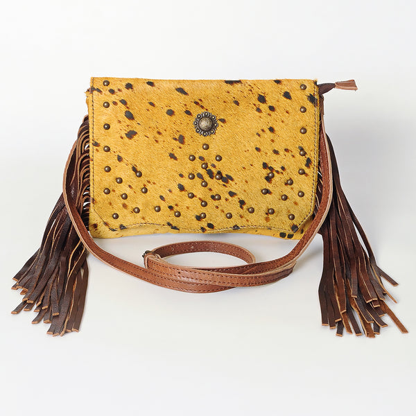 ADBG530 American Darling Rivetted Concho Hair-On Cowhide Western Small Cross body Bag