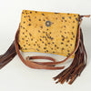 ADBG530 American Darling Rivetted Concho Hair-On Cowhide Western Small Cross body Bag