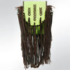 ADBG532 American Darling Braided trim & Hair-On Cowhide Western Cross body Bag with Fringes