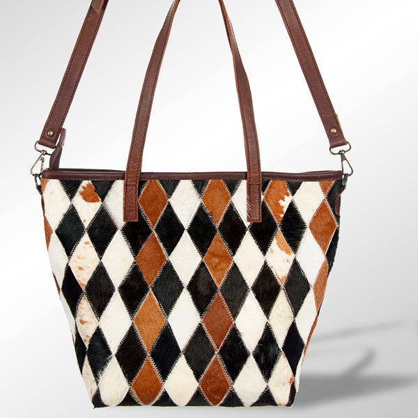 ADBG533 American Darling Handcrafted Hair-On Cowhide Western Leather Tote Bag