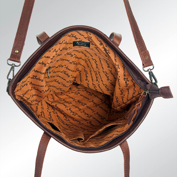 ADBG533 American Darling Handcrafted Hair-On Cowhide Western Leather Tote Bag