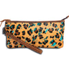 ADBG344 American Darling Western Leather Wristlet Bag with Printed Hair-On Cowhide