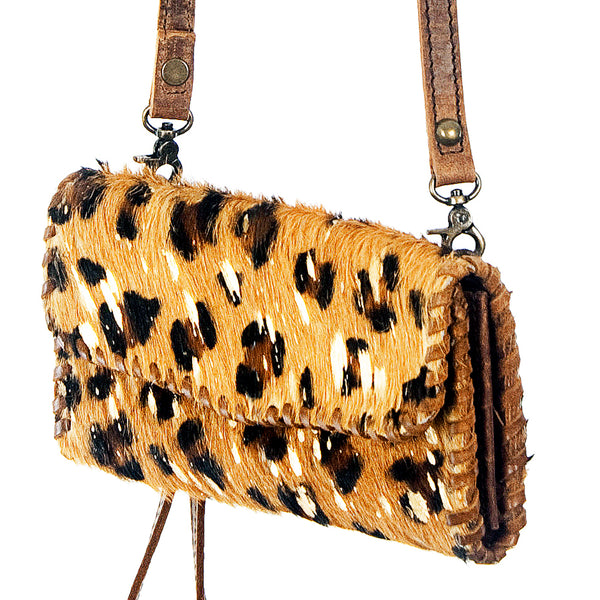 ADBG514 American Darling Handcrafted Printed Hair-On Cowhide & Leather Small Cross body Bag