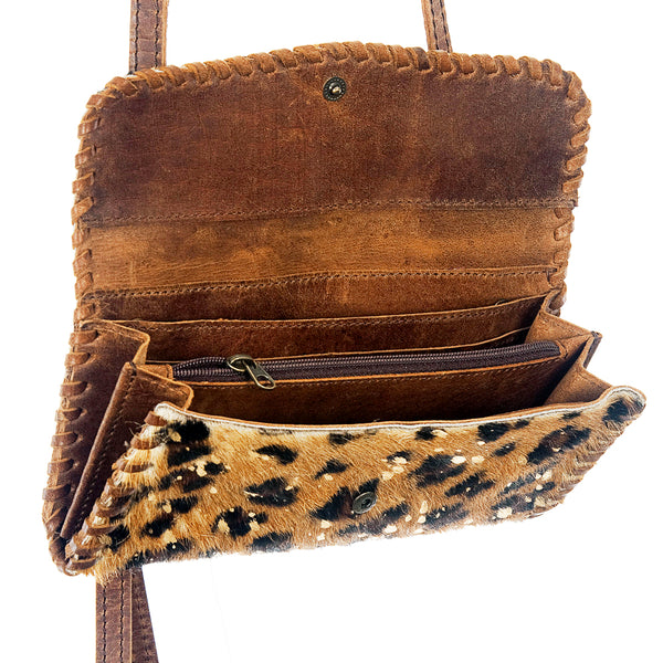 ADBG514 American Darling Handcrafted Printed Hair-On Cowhide & Leather Small Cross body Bag