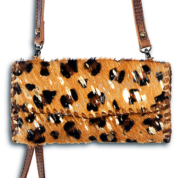 ADBG514 American Darling Handcrafted Printed Hair-On Cowhide & Leather Small Cross body Bag