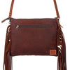 ADBG109 American Darling Hair-On Cowhide Crossbody Bag with Fringe