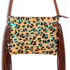 ADBG109 American Darling Hair-On Cowhide Crossbody Bag with Fringe