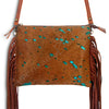 ADBG109 American Darling Hair-On Cowhide Crossbody Bag - Genuine Leather Western Purse