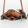 ADBG109 American Darling Hair-On Cowhide Leather Western Crossbody Bag with Fringes