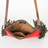 ADBG109 American Darling Hair-On Cowhide Crossbody Bag with Long Leather Fringe