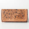 ADBG486 American Darling Hand Tooled Floral Leather Western Wallet Bag