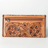 ADBG486 American Darling Hand Tooled Floral Leather Western Wallet Bag