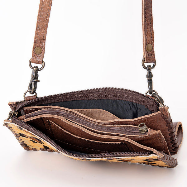 ADBG535 American Darling Handcrafted Braided Hair-On Cowhide Crossbody Bag