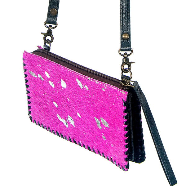 ADBG535 American Darling Handcrafted Braided Hair-On Cowhide Crossbody Bag