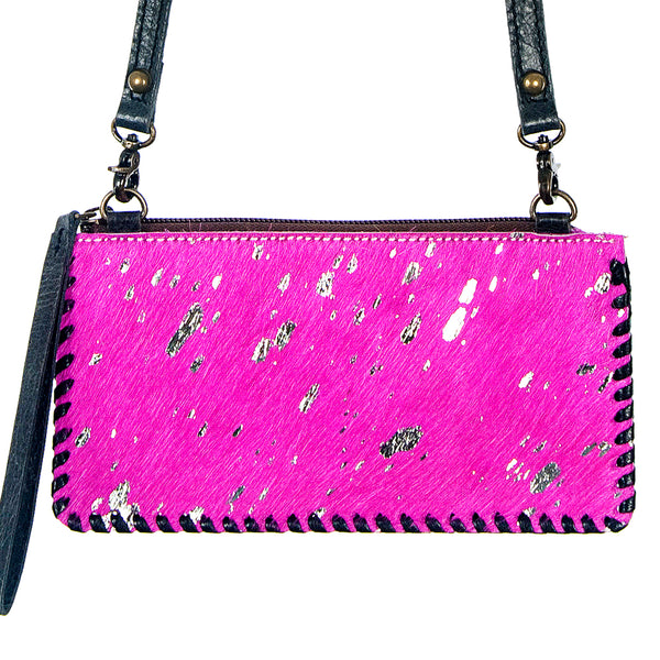 ADBG535 American Darling Handcrafted Braided Hair-On Cowhide Crossbody Bag